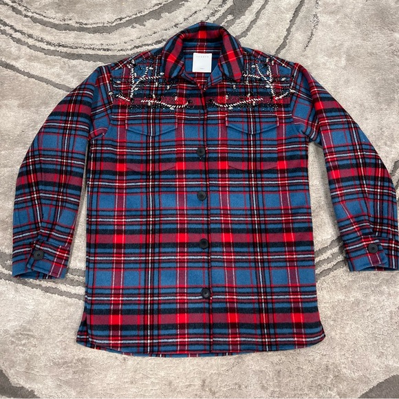 Sandro Embellisher Flannel Jacket - Picture 10 of 16